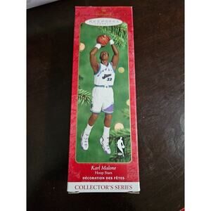 2000 Hallmark Keepsake Ornament Karl Malone NBA Basketball Hoop Utah Jazz NIB